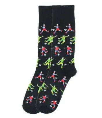 SF1039 Black Colorful Soccer Player Socks