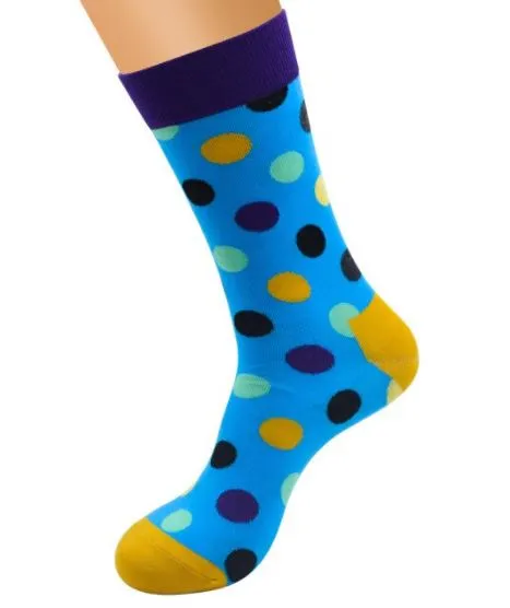 SF1099 Fashion Blue Colorful Polka Dot Socks