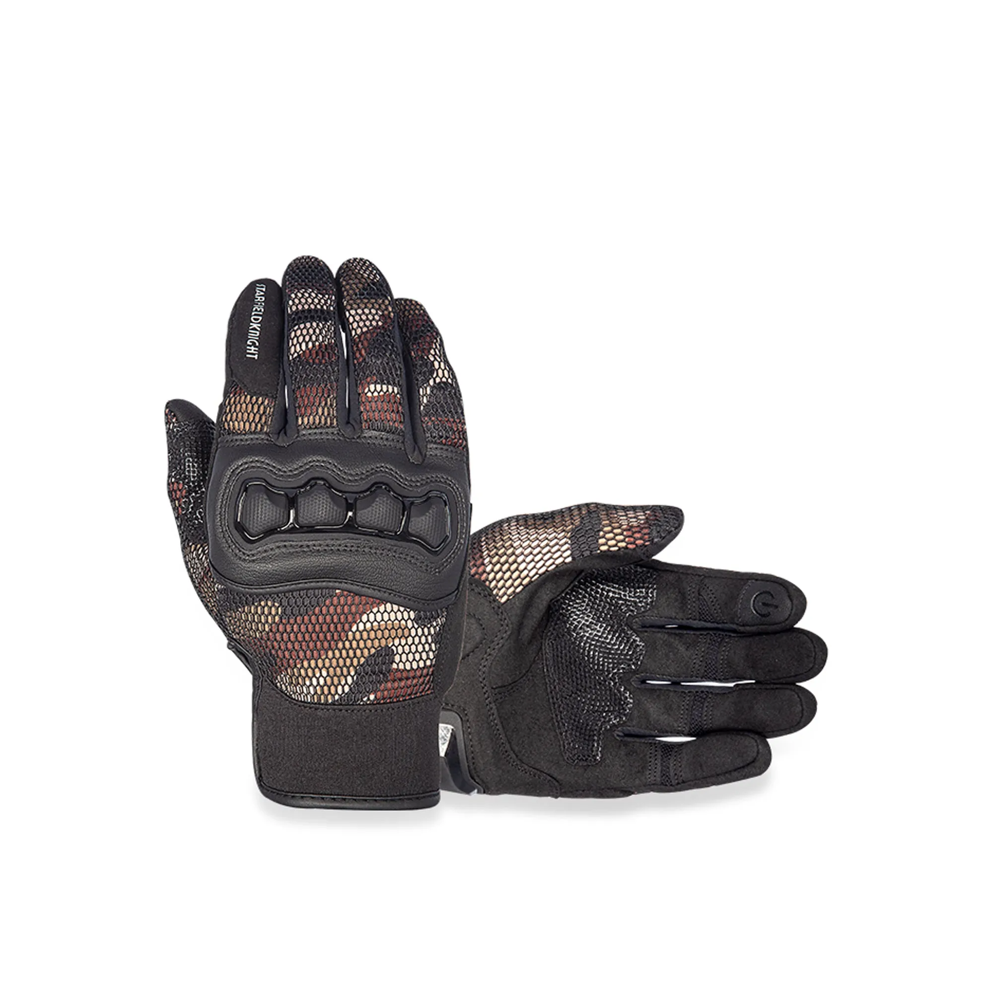SKG Brown Motorcycle Full Finger Touch Screen Outdoor Riding Protection Gloves – 863421