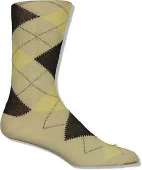 Stone Cotton Argyle Socks (Men's)
