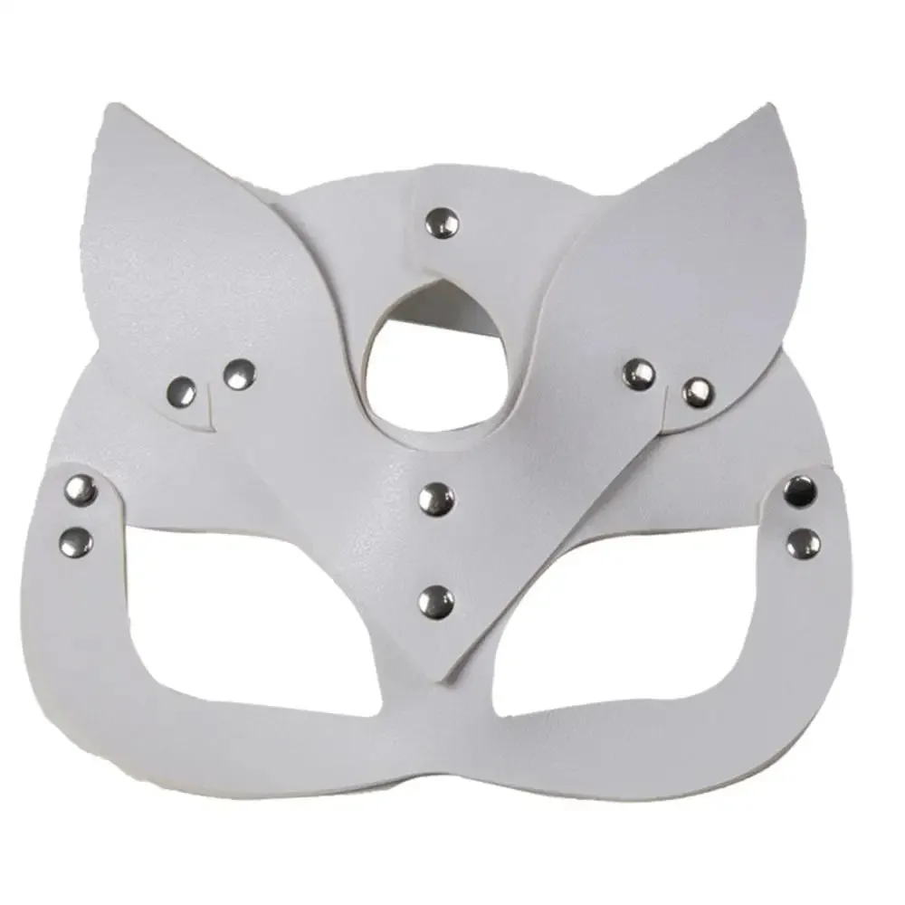 Trendy Cat Inspired Rhinestone Mask Gloves Set