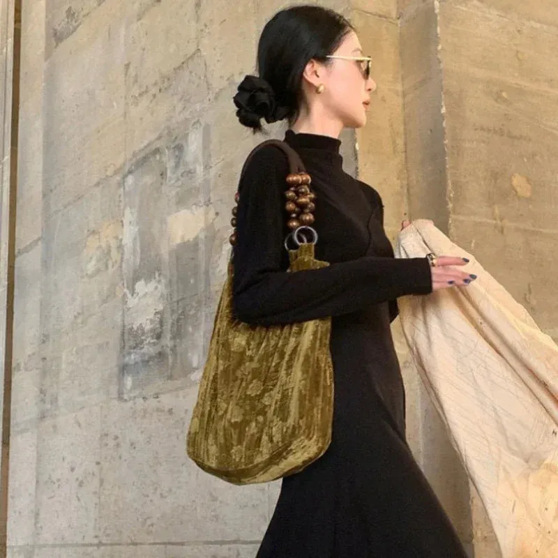 UAKISS  -  Streetwear Harajuku Embossing Top-Handle Bags Luxury Design Women Y2k Aesthetic Chic Clutches Vintage Grunge Purses and Handbags