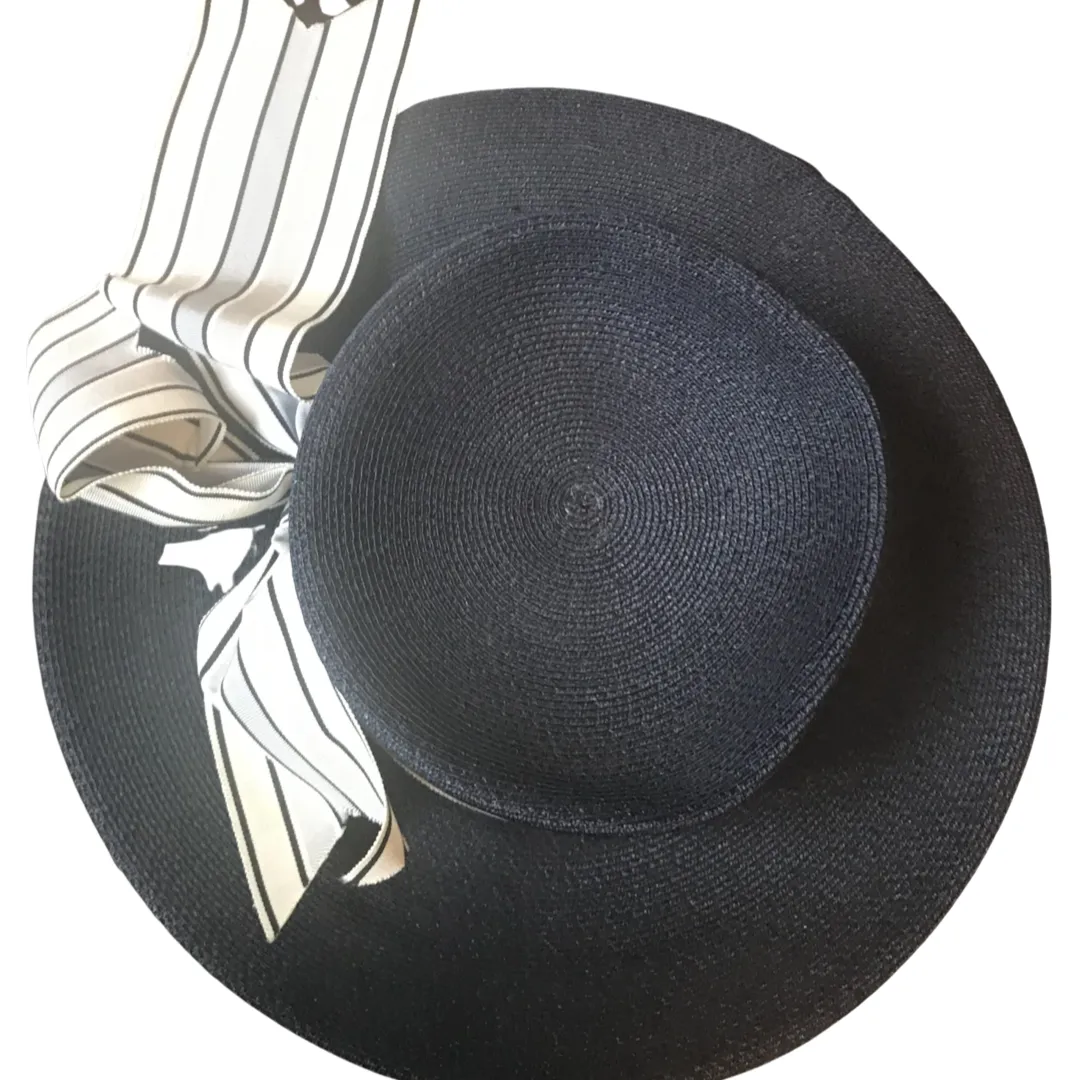 Vintage 1960s Mr. John Blue Straw Sun Hat [RARE]