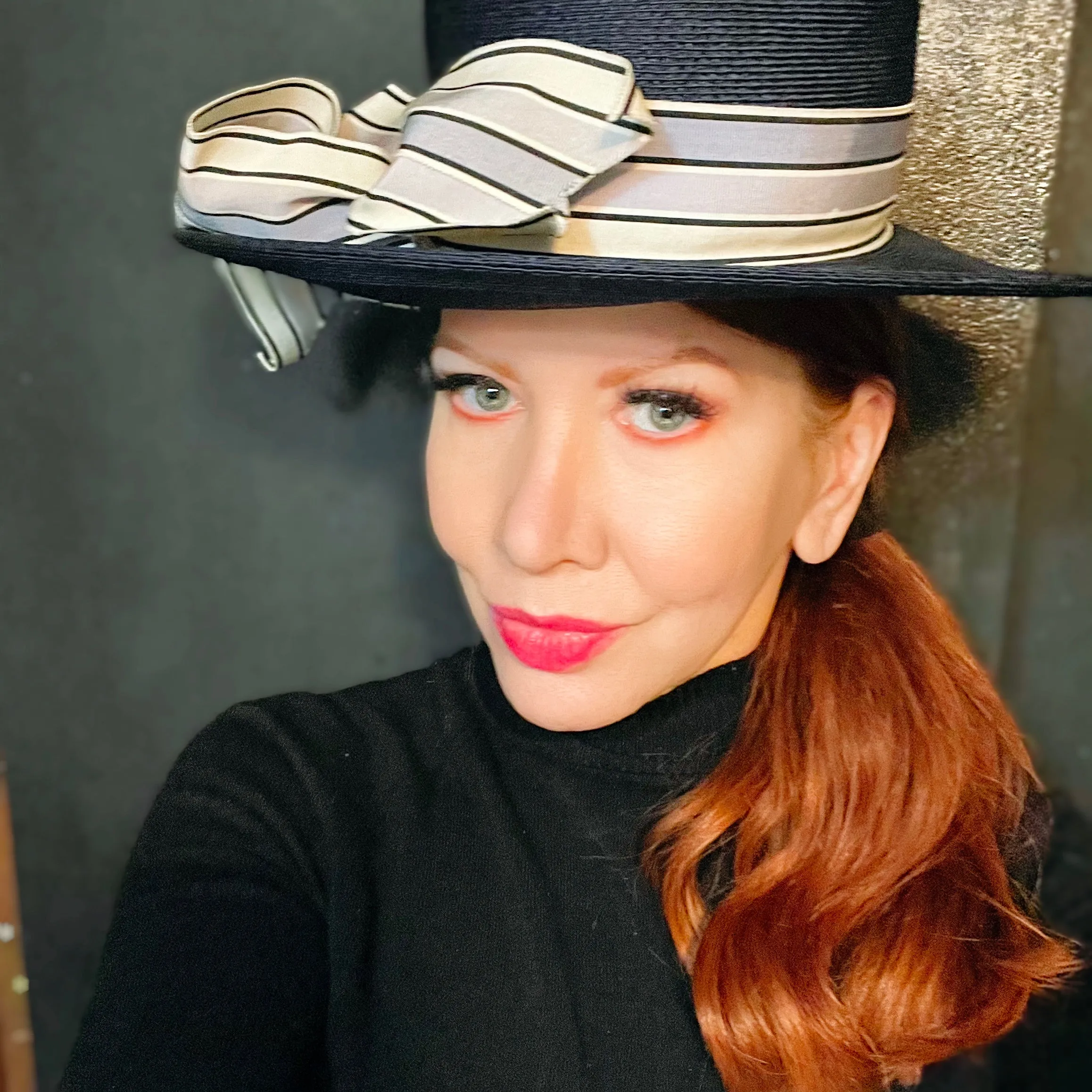 Vintage 1960s Mr. John Blue Straw Sun Hat [RARE]