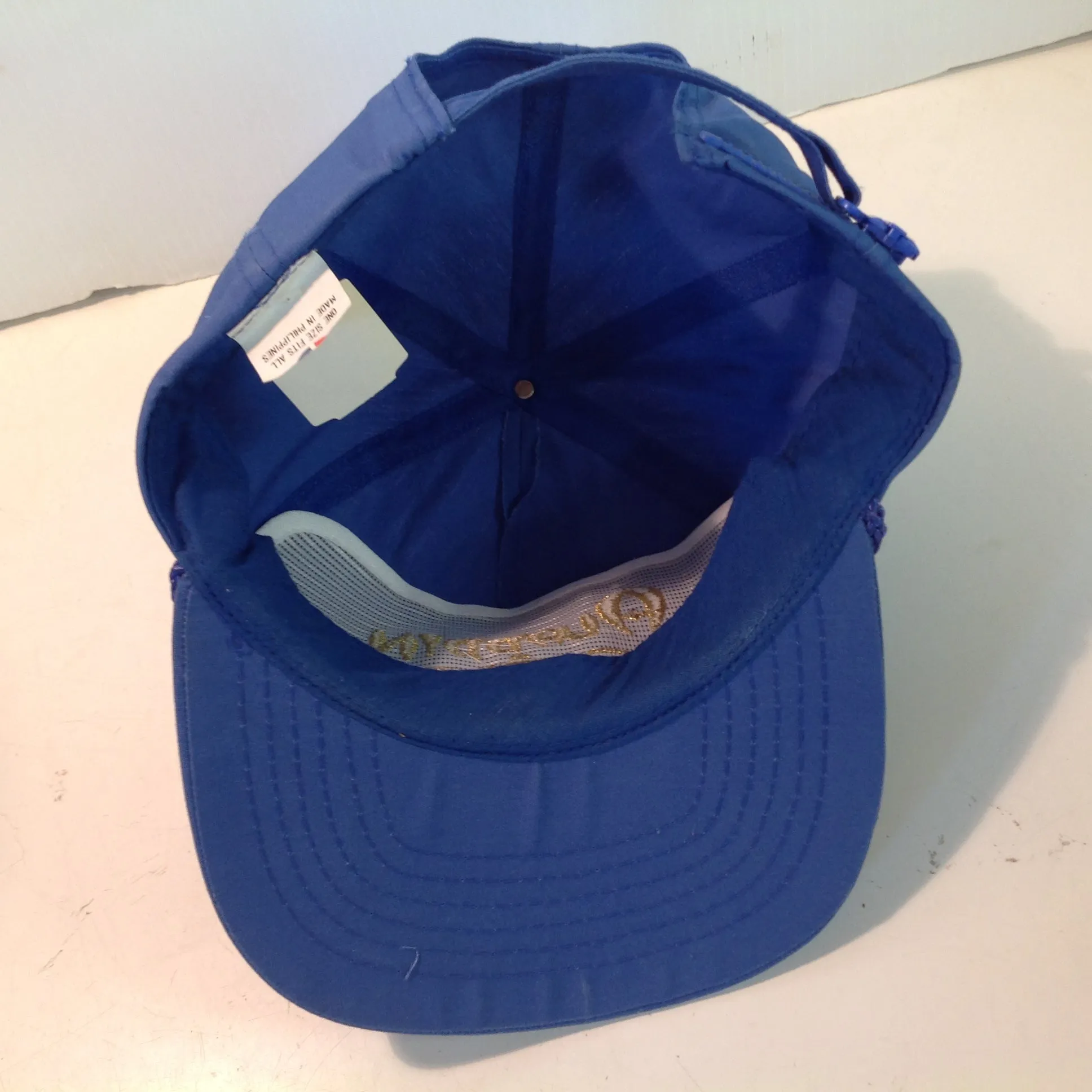 Vintage Aladdin Casino Las Vegas Souvenir Blue Rope Brim Baseball Cap with Tags