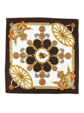 Vintage Jewelled Insignia Patterned Scarf