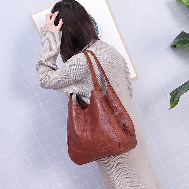 Vintage Leather luxury handbags women bags designer bags