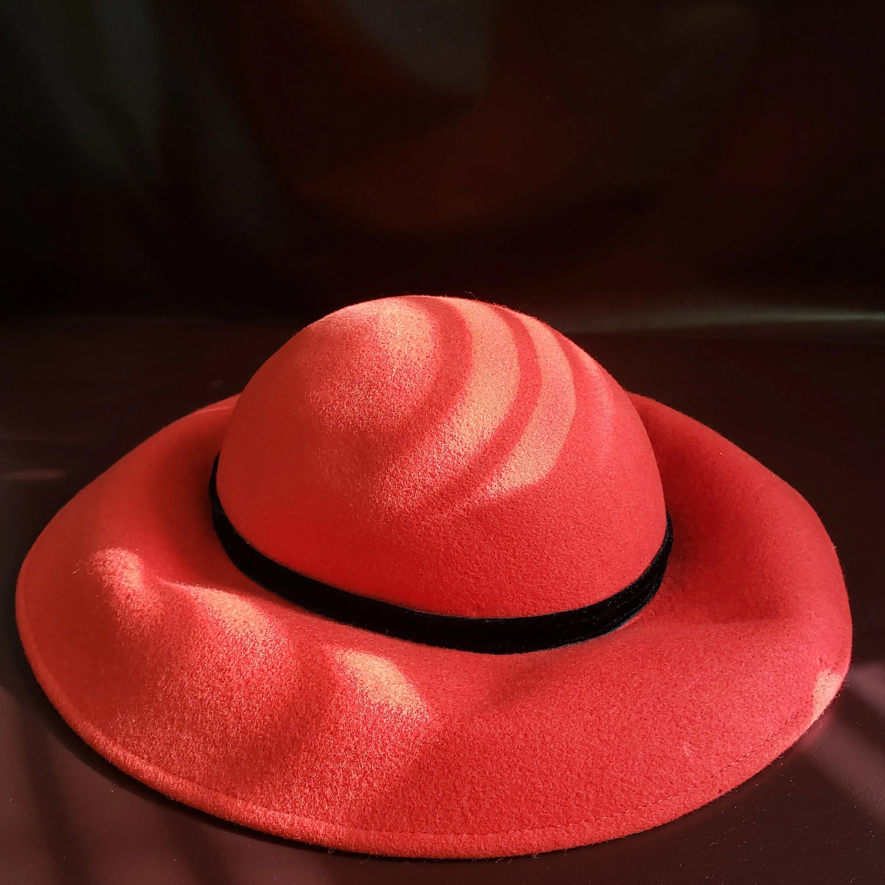 Vintage Red Wool Fedora