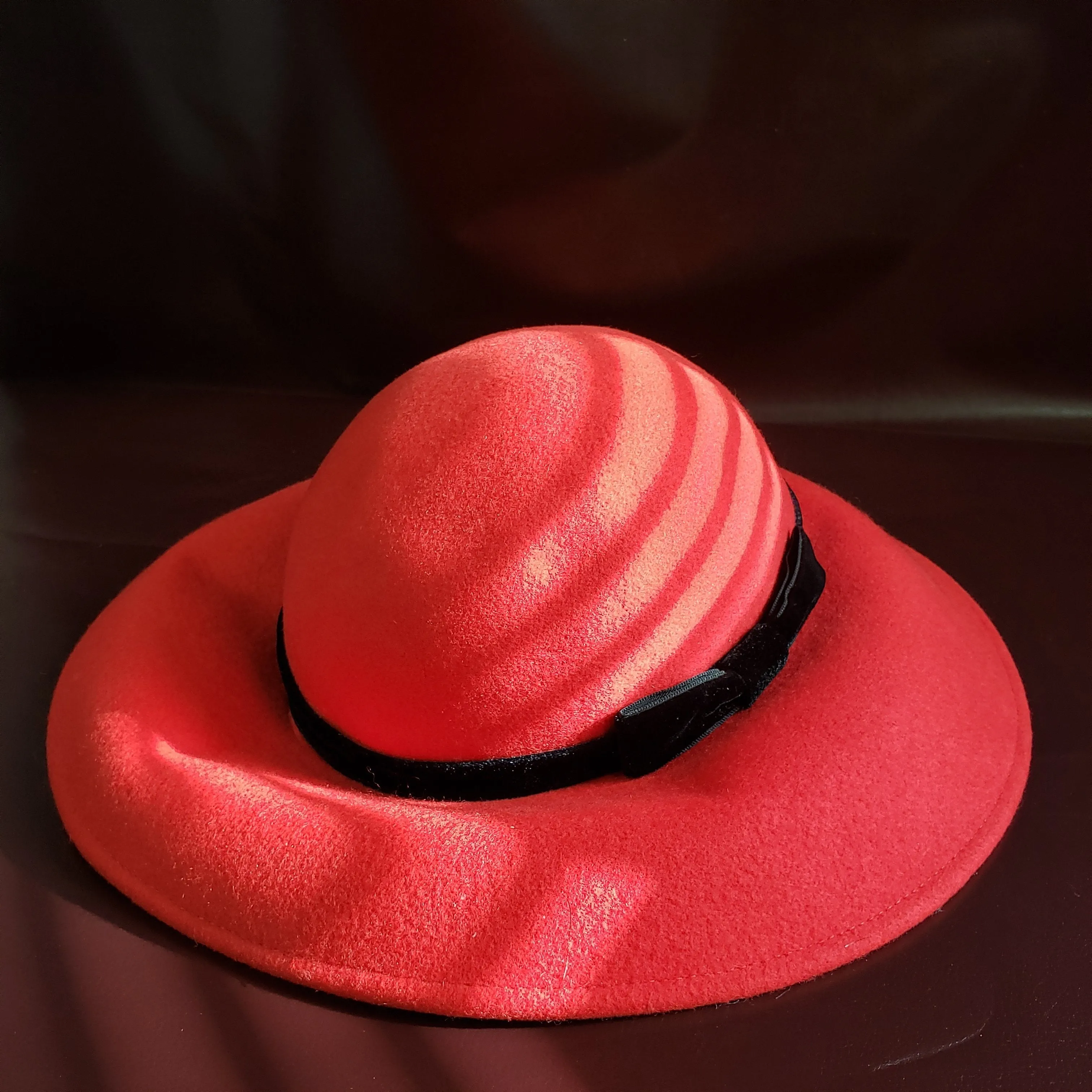 Vintage Red Wool Fedora