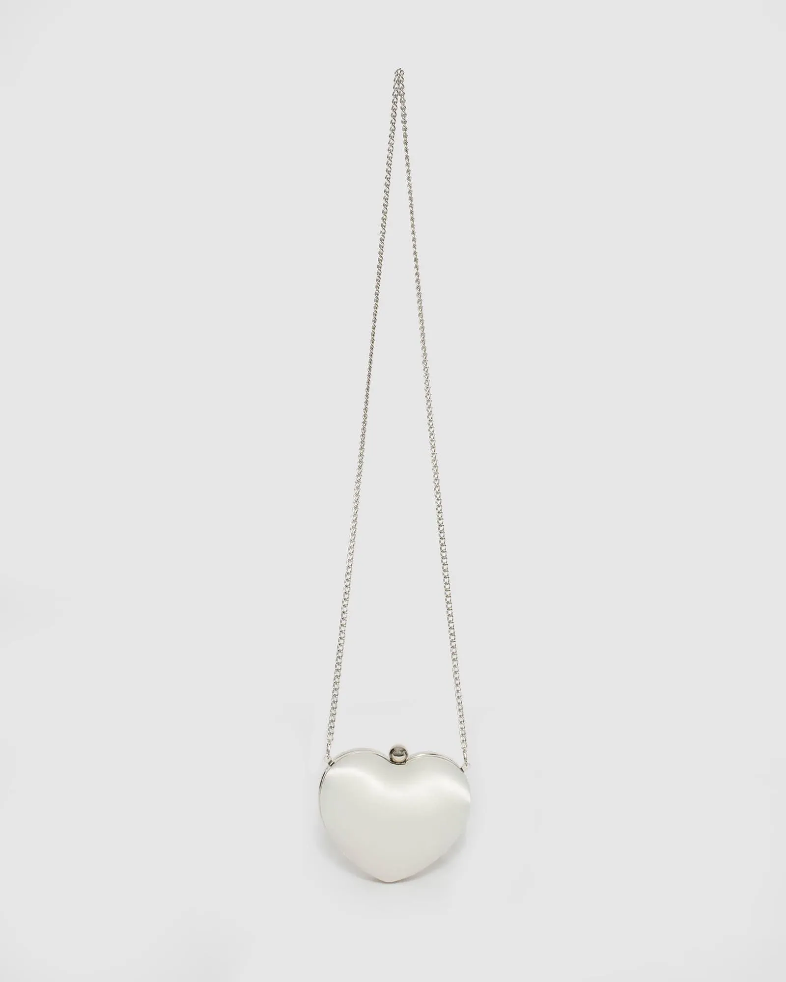 White Heart Hardcase Clutch Bag