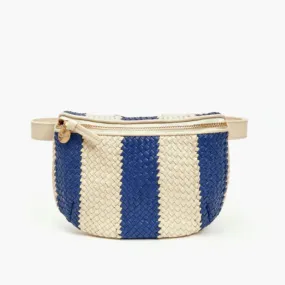 Woven Racing Stripes Fanny Pack (Indigo   Cream)