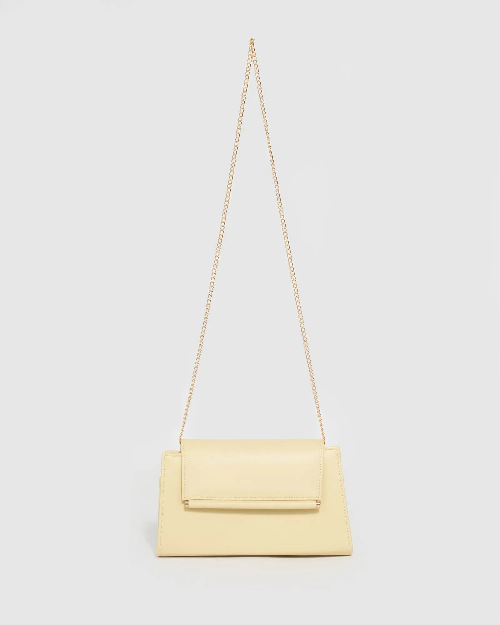 Yellow Folk Clutch Bag