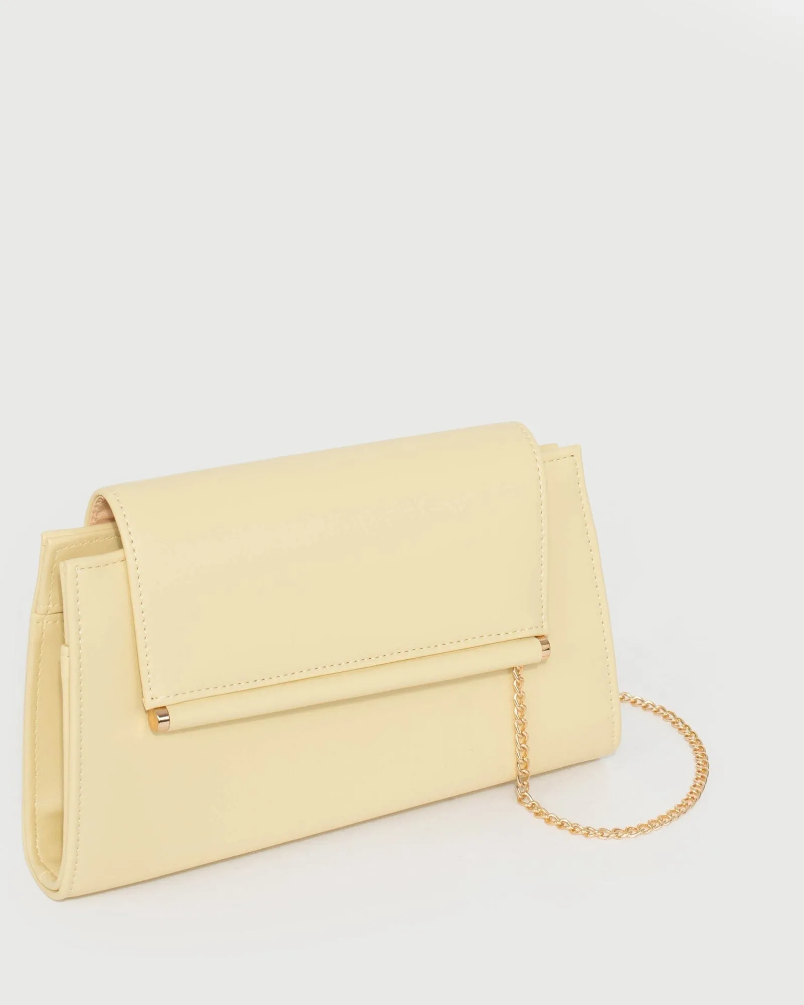 Yellow Folk Clutch Bag