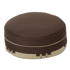 Zuhd Dark Brown & Tan Soft Sunnah Cap 1